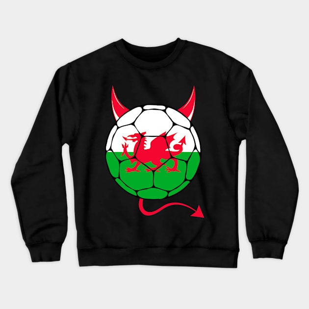 Wales Football Halloween Crewneck Sweatshirt by footballomatic